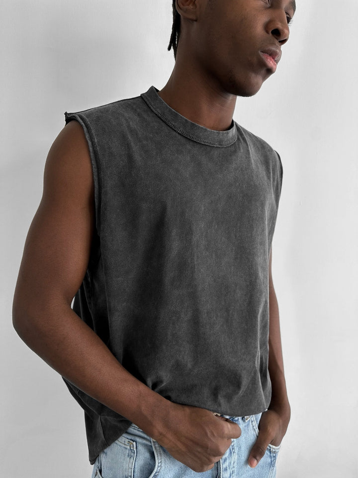 Oversize Washed TankTop - Anthracite