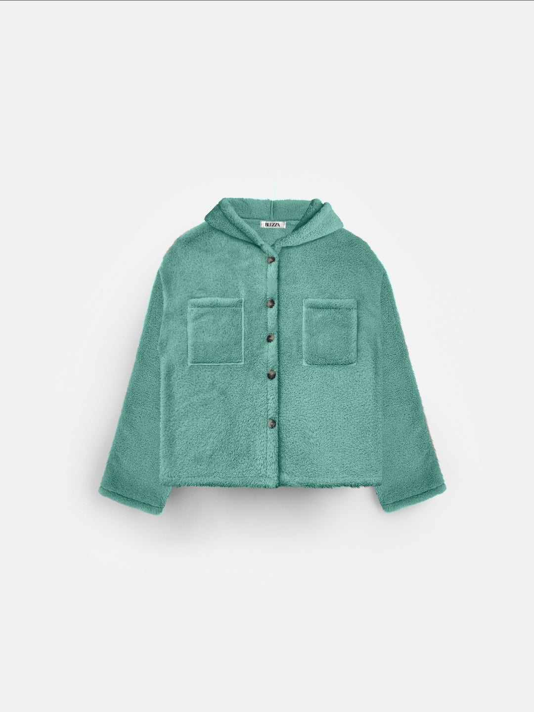 Oversize Plush Hood Shirt - Harbor Blue