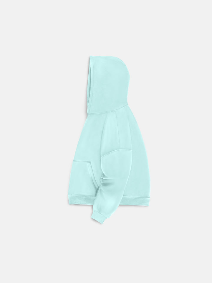 Oversize Basic Hoodie - Ice Blue