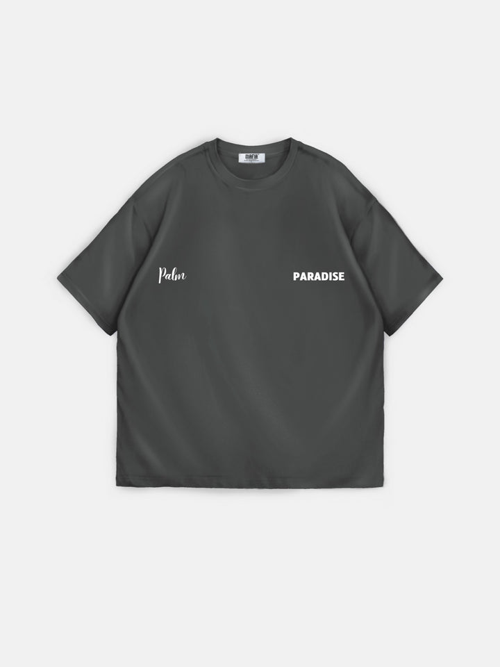 Oversize Palm Paradise T-shirt - Anthracite