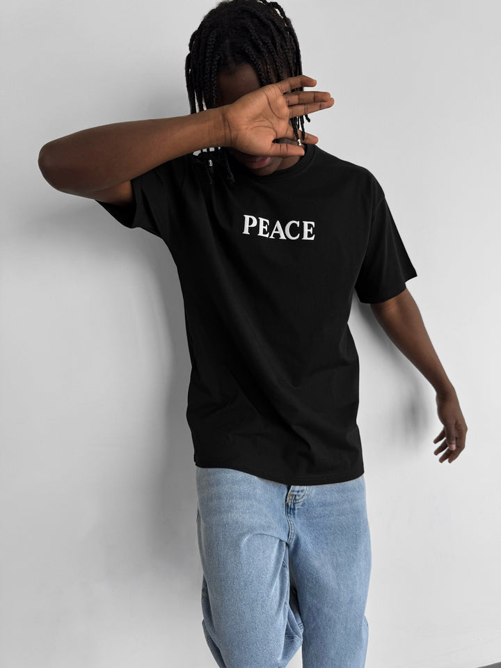 Oversize Peace T-Shirt - Black
