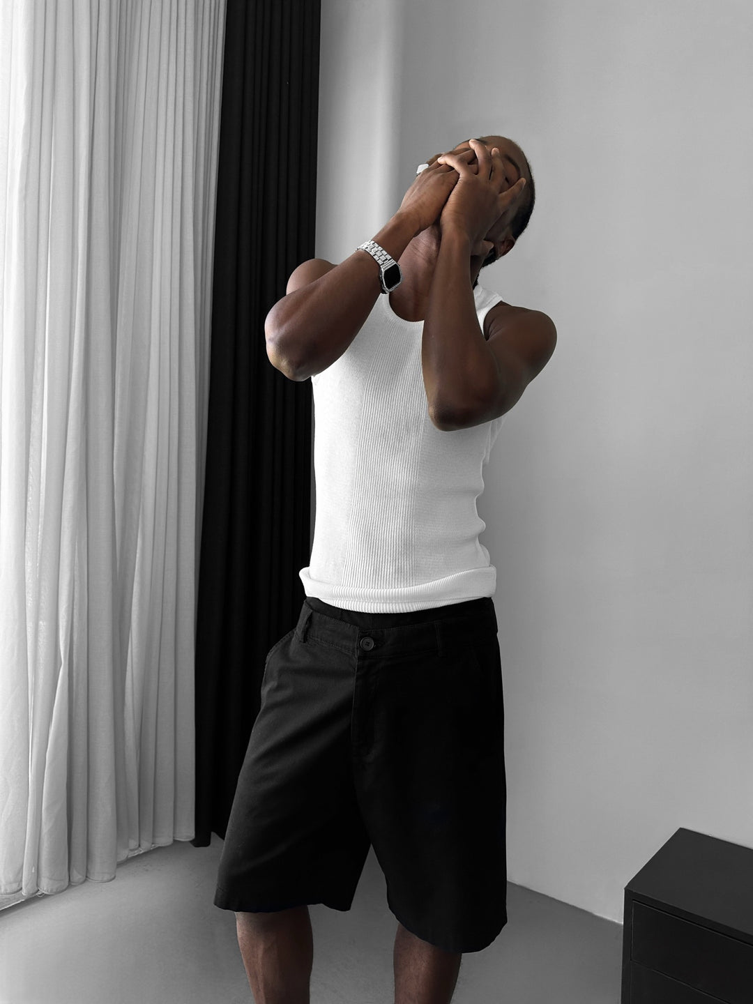 Slim Fit Knit Tanktop - Ecru