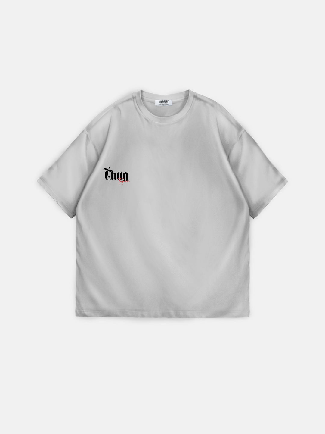 Oversize Thug Life T-shirt - Grey