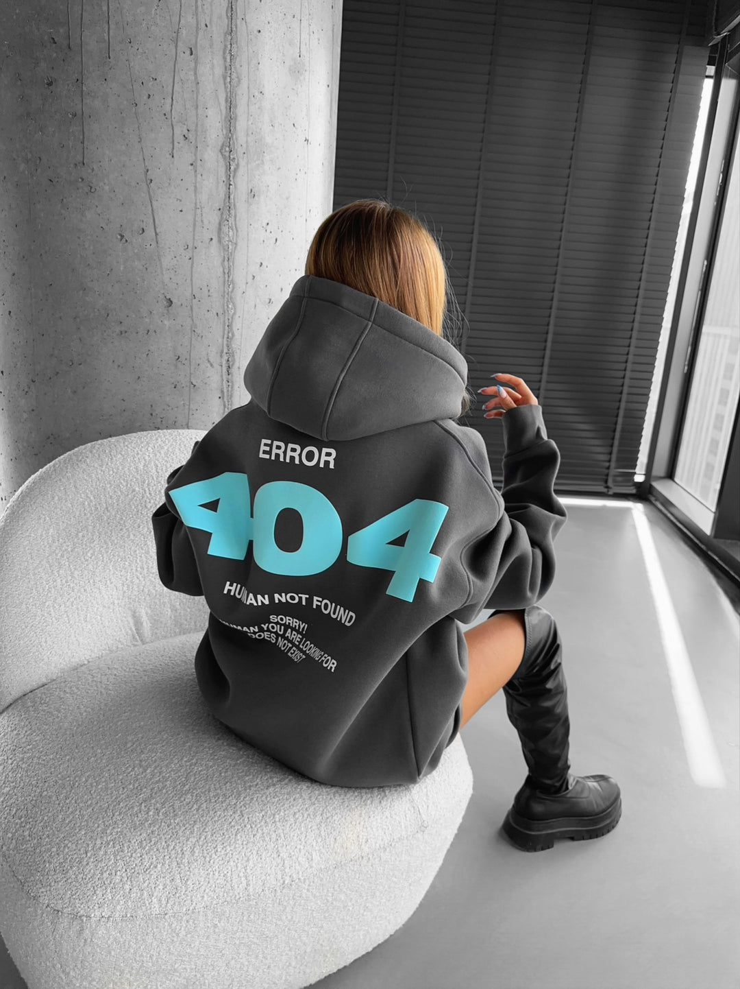 Oversize 404 Hoodie - Anthracite