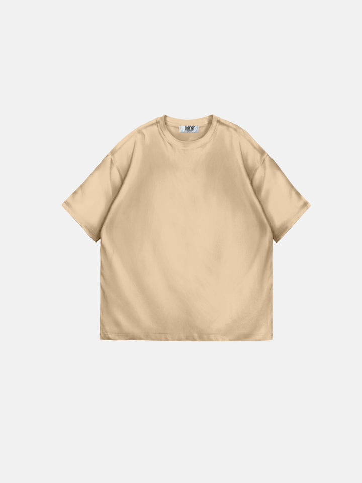 Oversize Basic T-Shirt - Beige