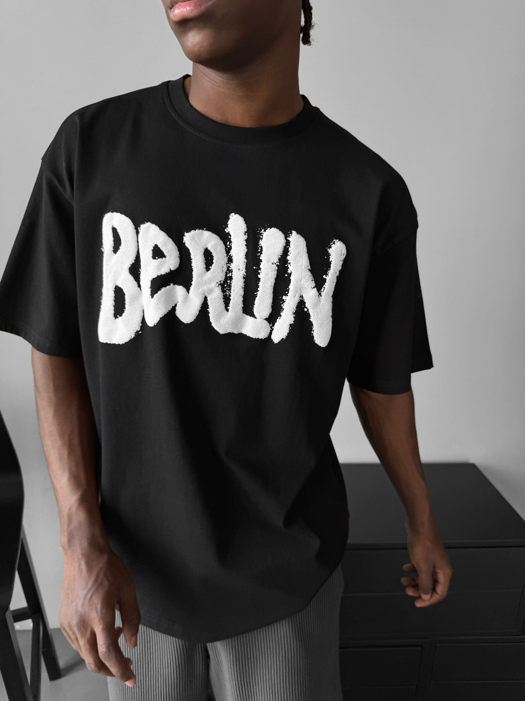 Oversize 'Berlin Sumpf' T-Shirt - Black