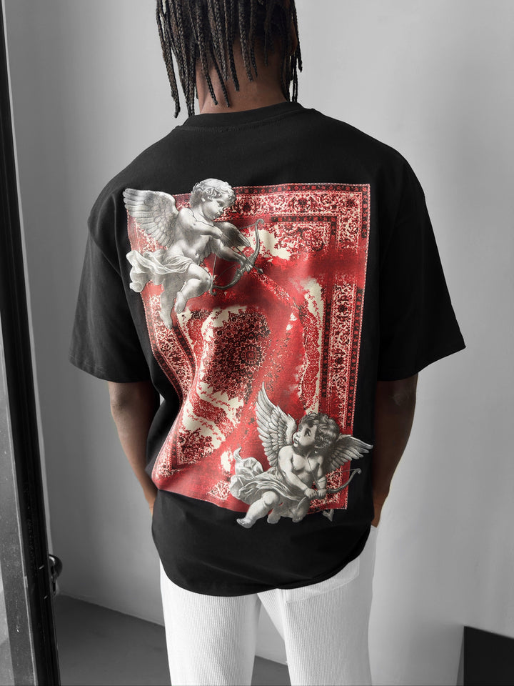 Oversize Carpet Angel T-Shirt - Black