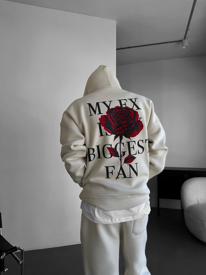 Oversize “EX” Hoodie - Beige