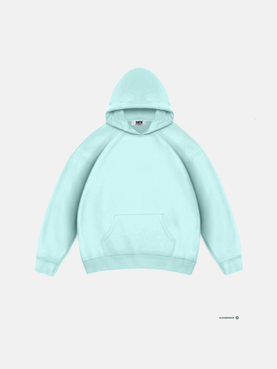 Oversize Basic Hoodie - Ice Blue