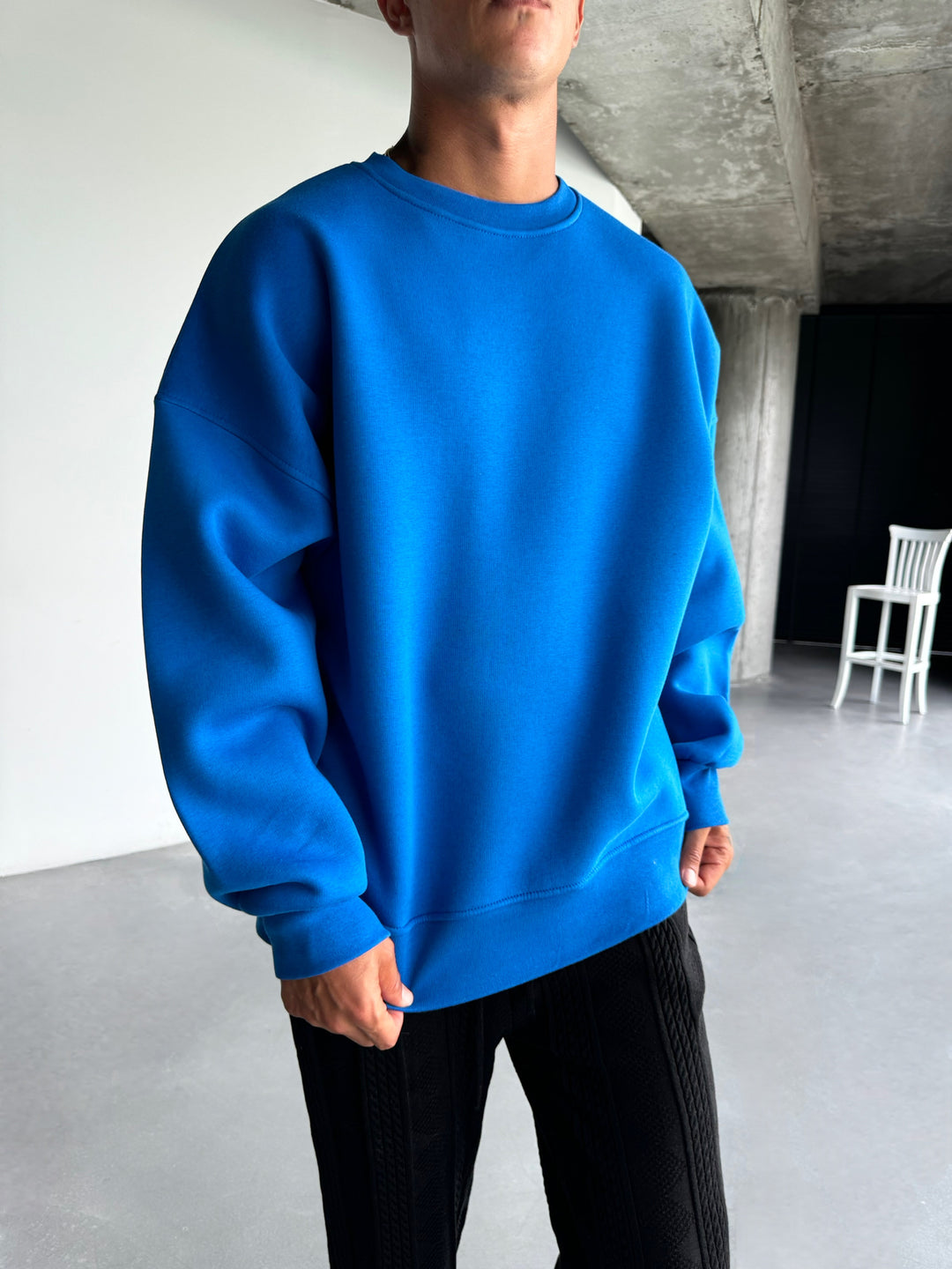 Oversize Basic Sweatshirt -  Surf The Web