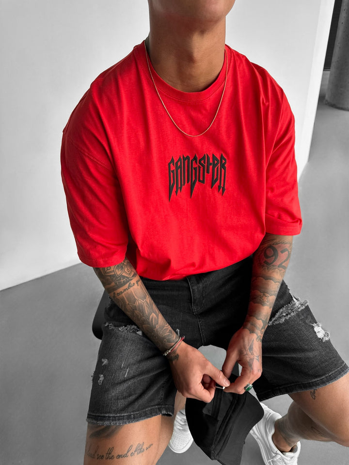 Oversize Gangster T-shirt - Red