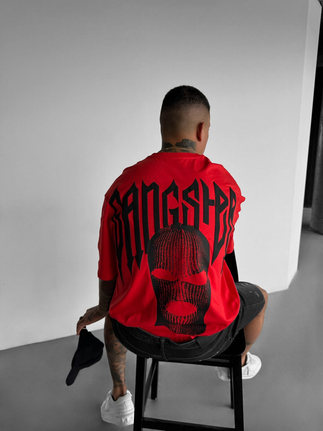 Oversize Gangster T-shirt - Red