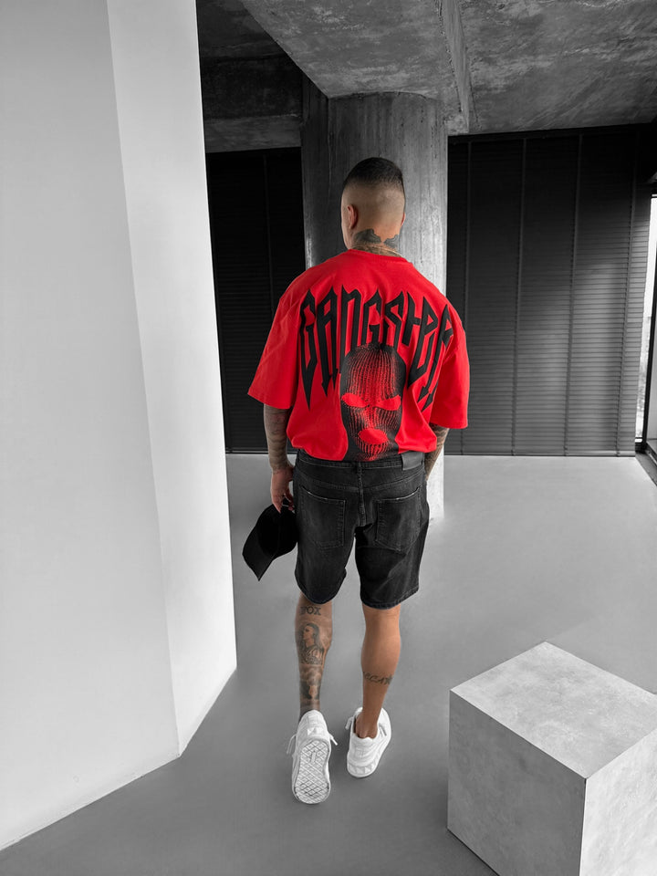 Oversize Gangster T-shirt - Red