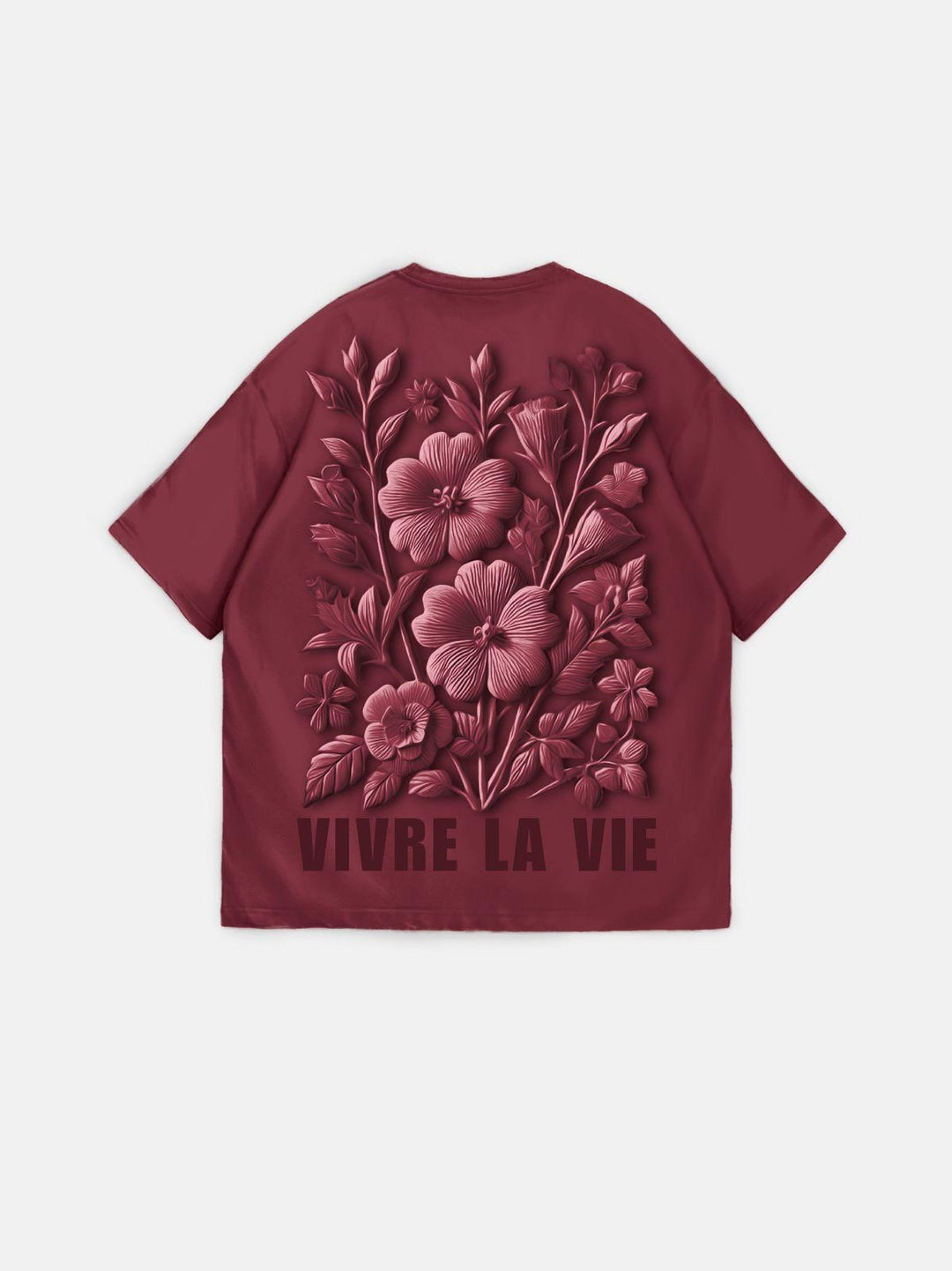 Oversize 'Vivre la Vie' T-Shirt - Port Royale