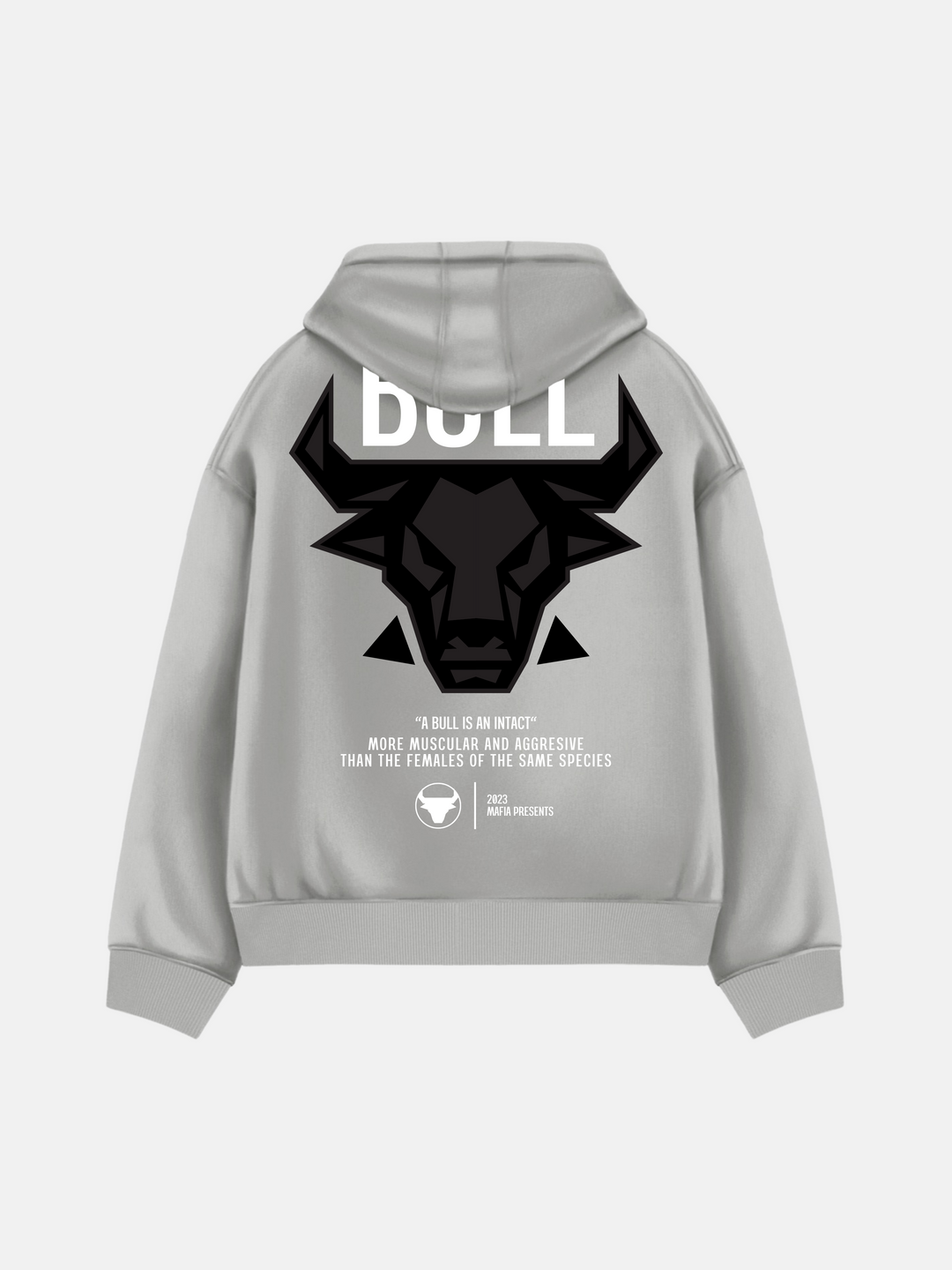 Oversize Bull Hoodie - Grey