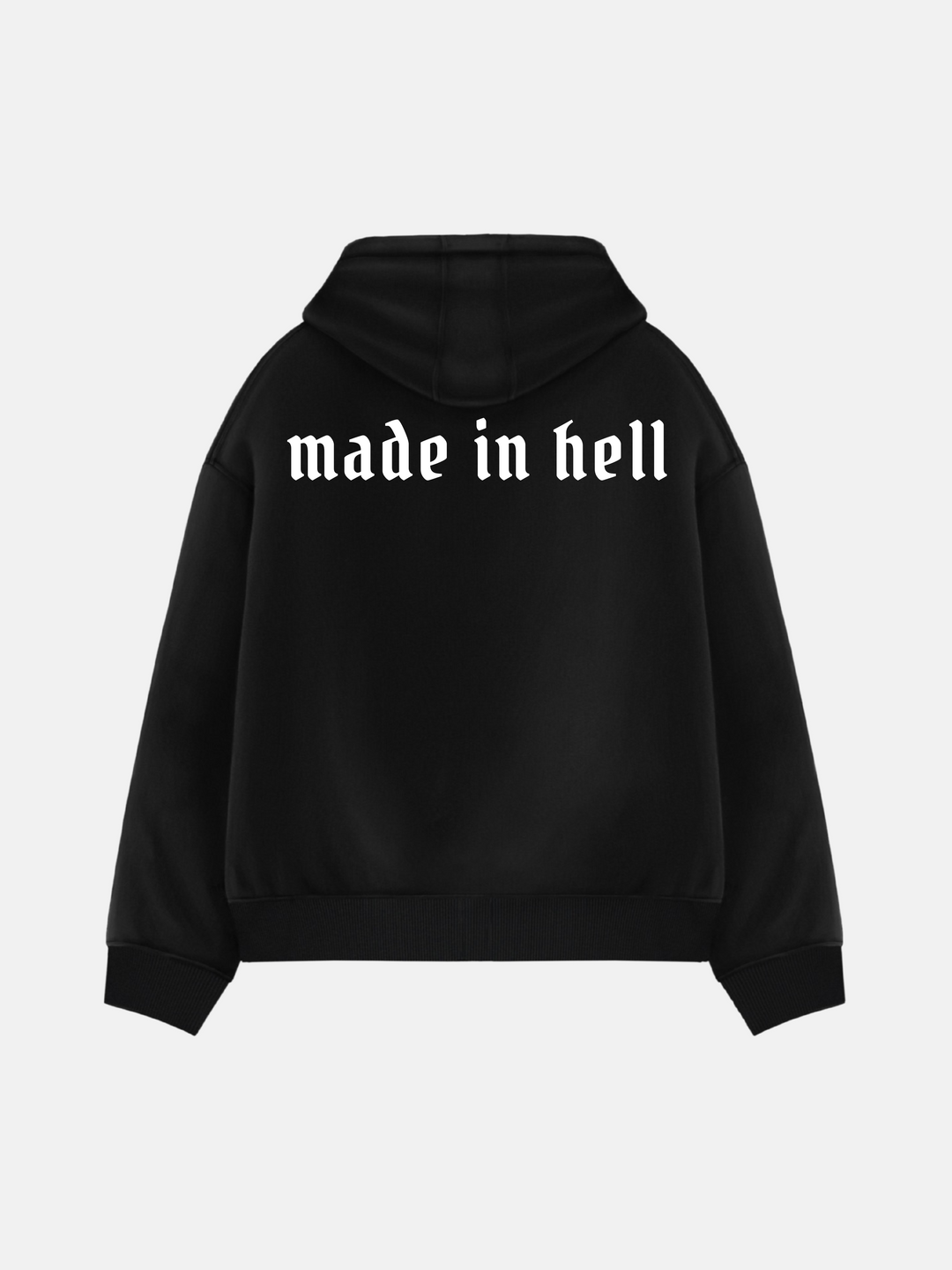 Oversize Made in Hell Hoodie - Black