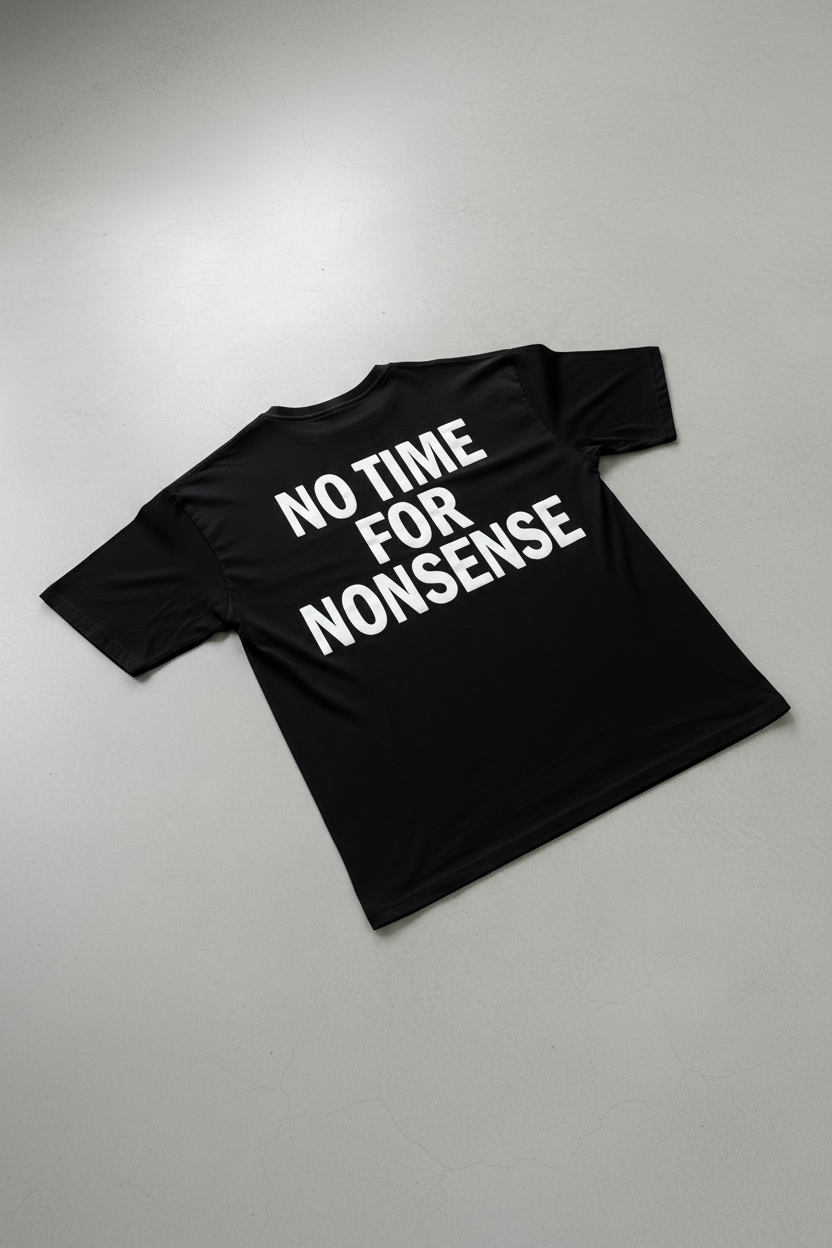 Oversize Nonsense T-shirt - Black and White – Kleidermafia
