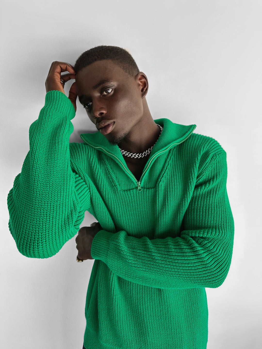 forest green oversized sweater