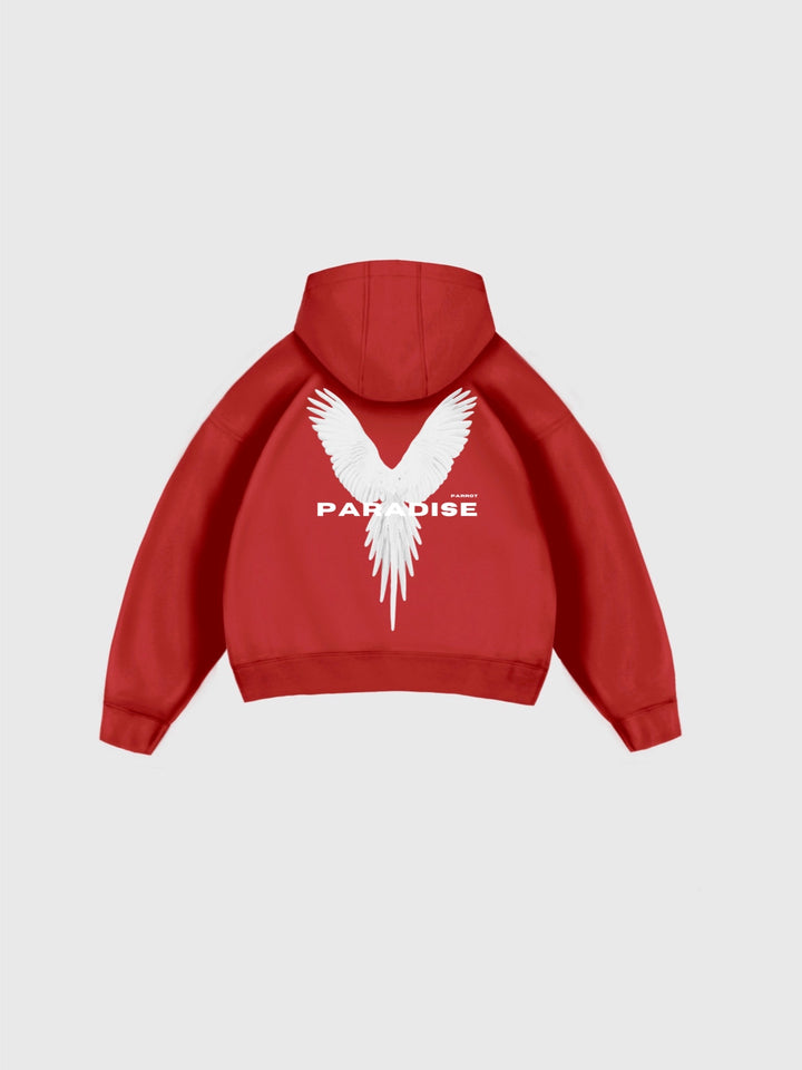 Oversize Women Paradise Hoodie - Red