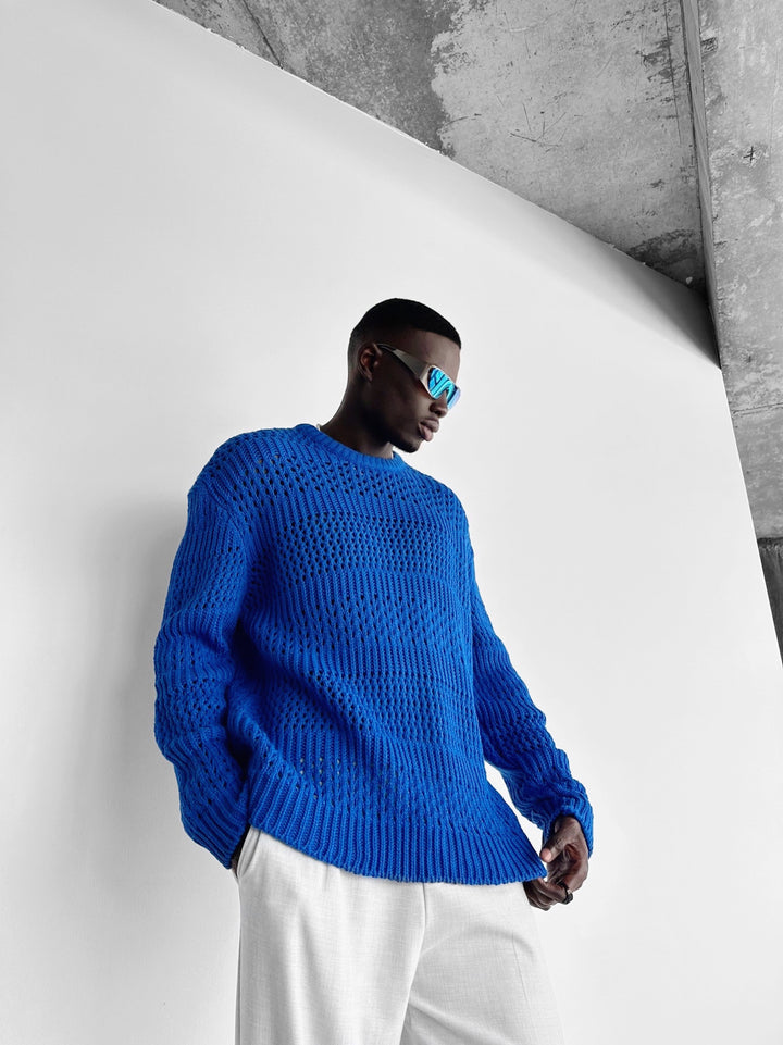 Oversize Holey Knit Sweater - Saks