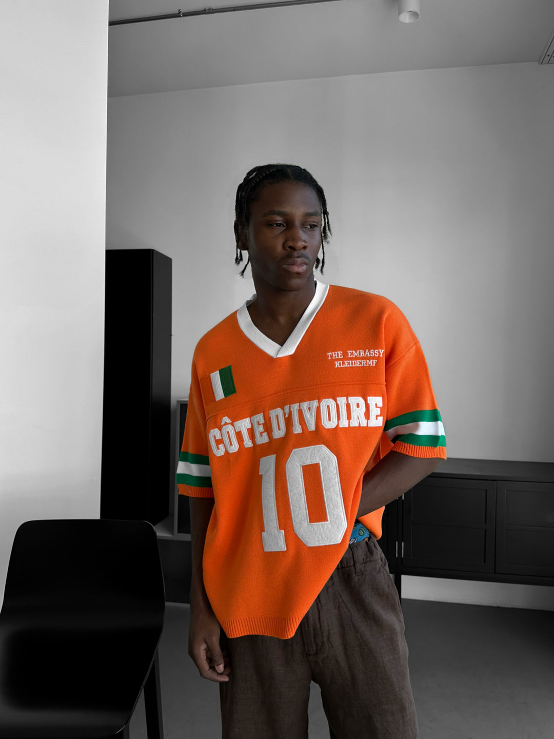 Oversize Côte d’Ivoire Knit T-shirt - Orange