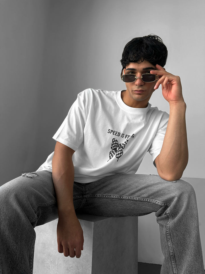 Oversize Butterfly Helmet T-shirt - Ecru