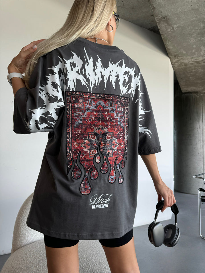 Oversize Experimental T-Shirt - Anthracite