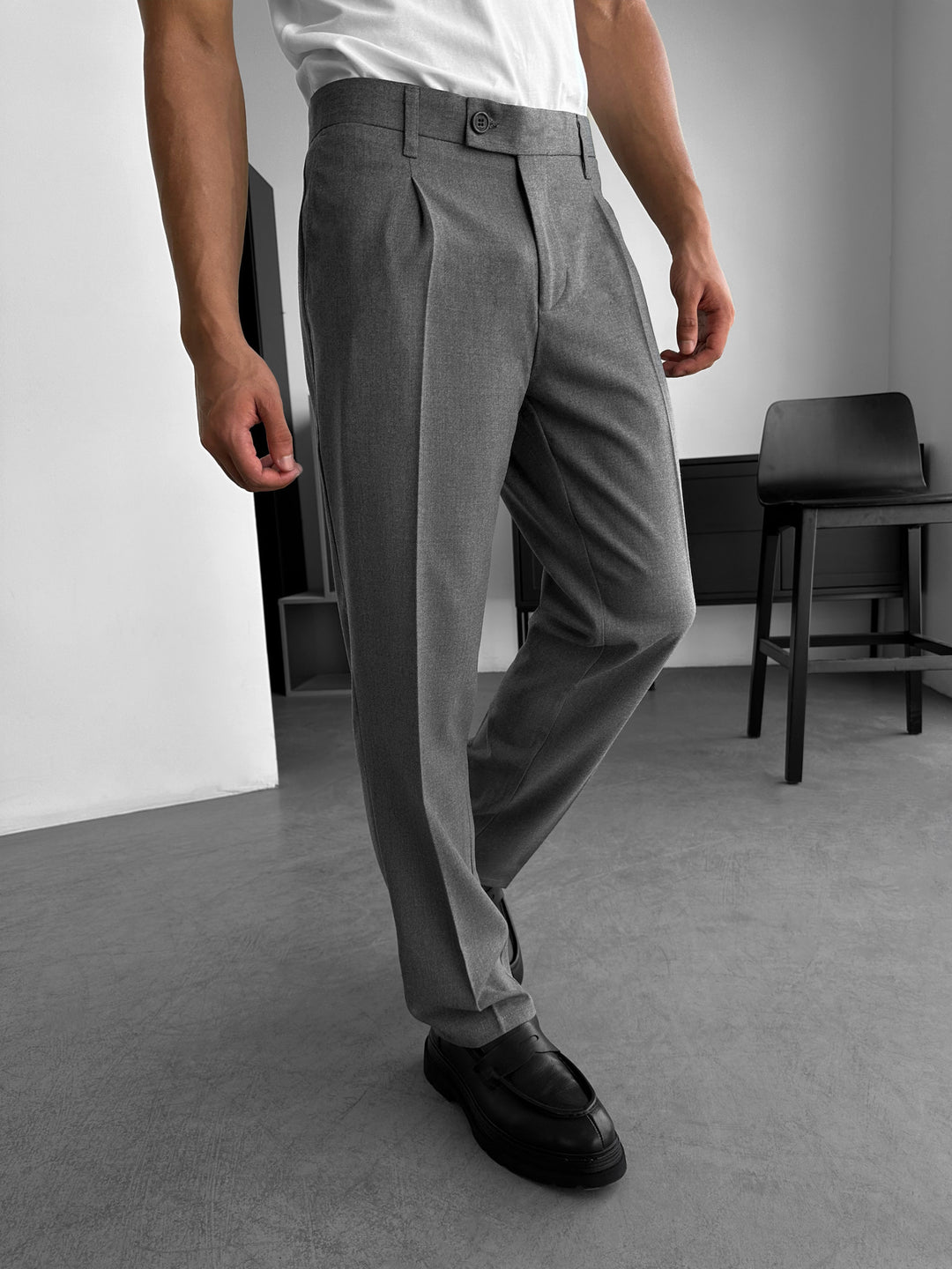Relaxed Fit Trousers - Anthracite