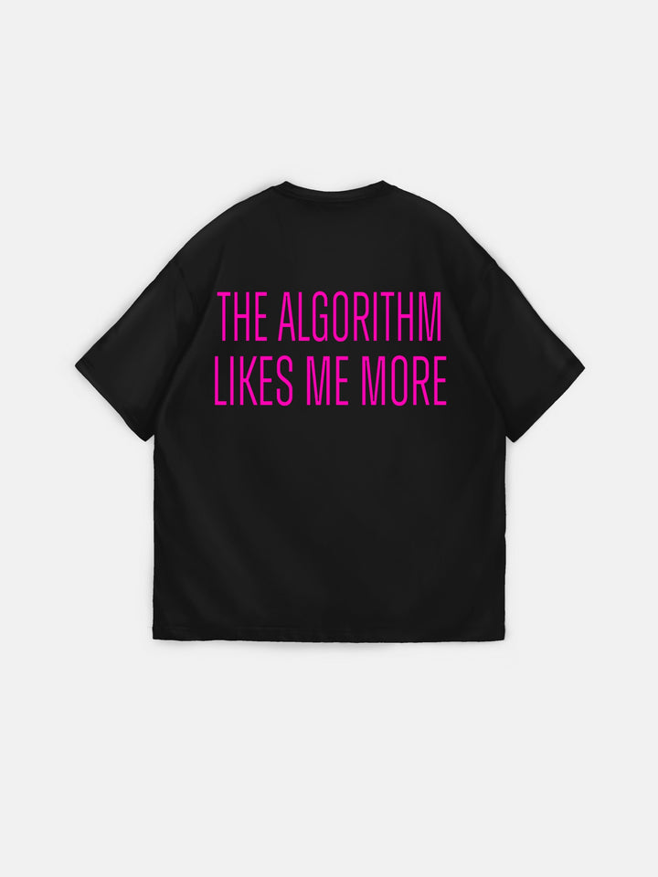 Oversize "Algorithm" T-Shirt - Black and Lila