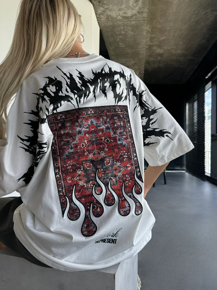 Oversize Experimental T-Shirt - Ecru