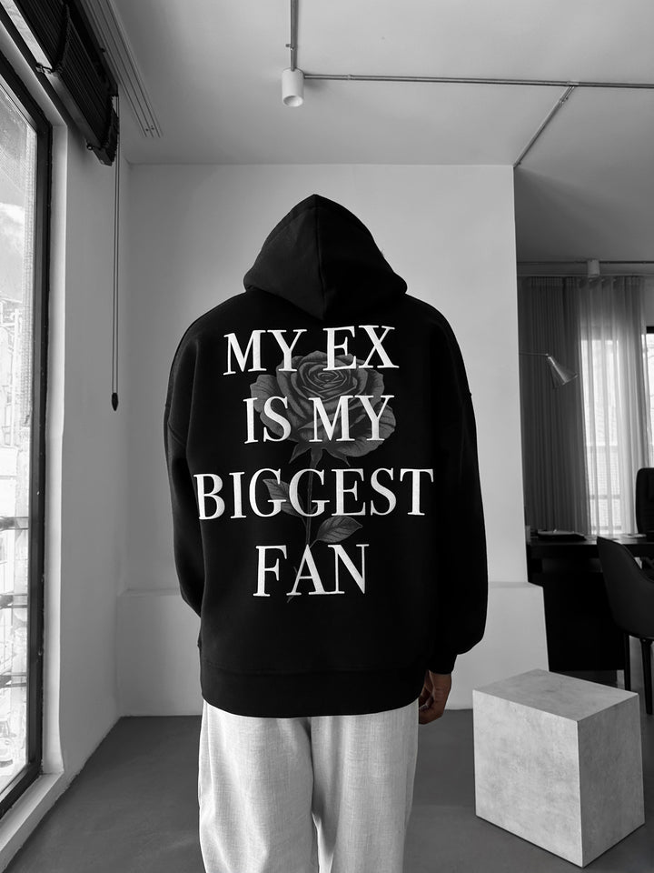 Oversize “EX” Hoodie - Black
