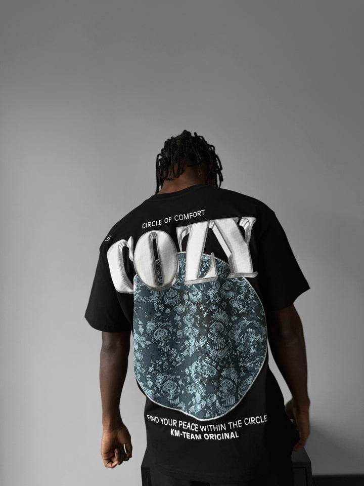 Oversize 'Cozy' T-Shirt - Black