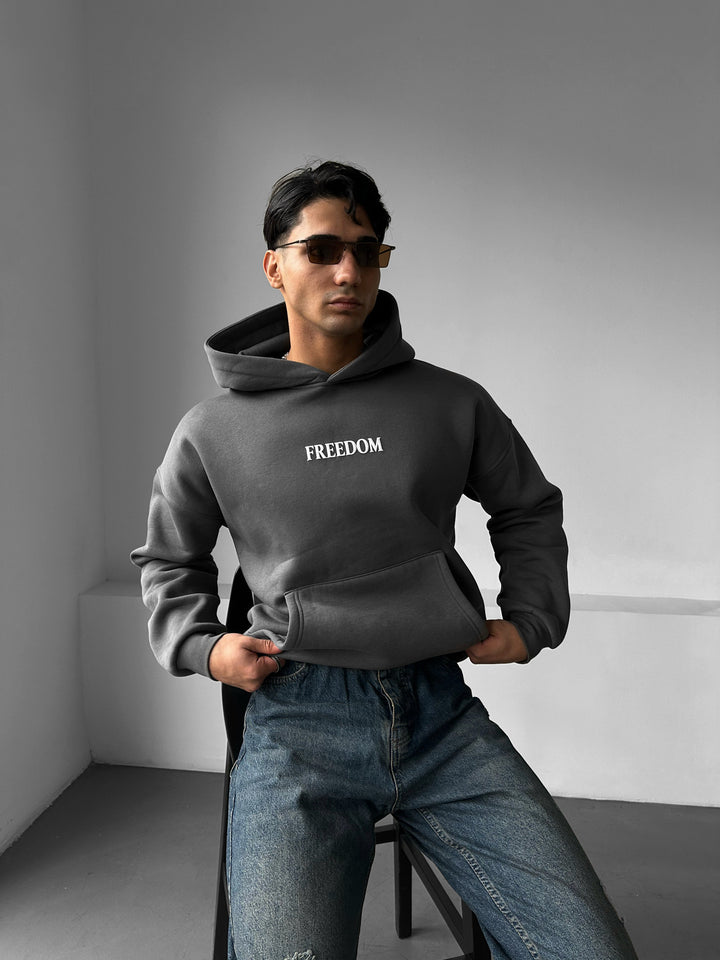 Oversize Freedom Hoodie - Anthracite