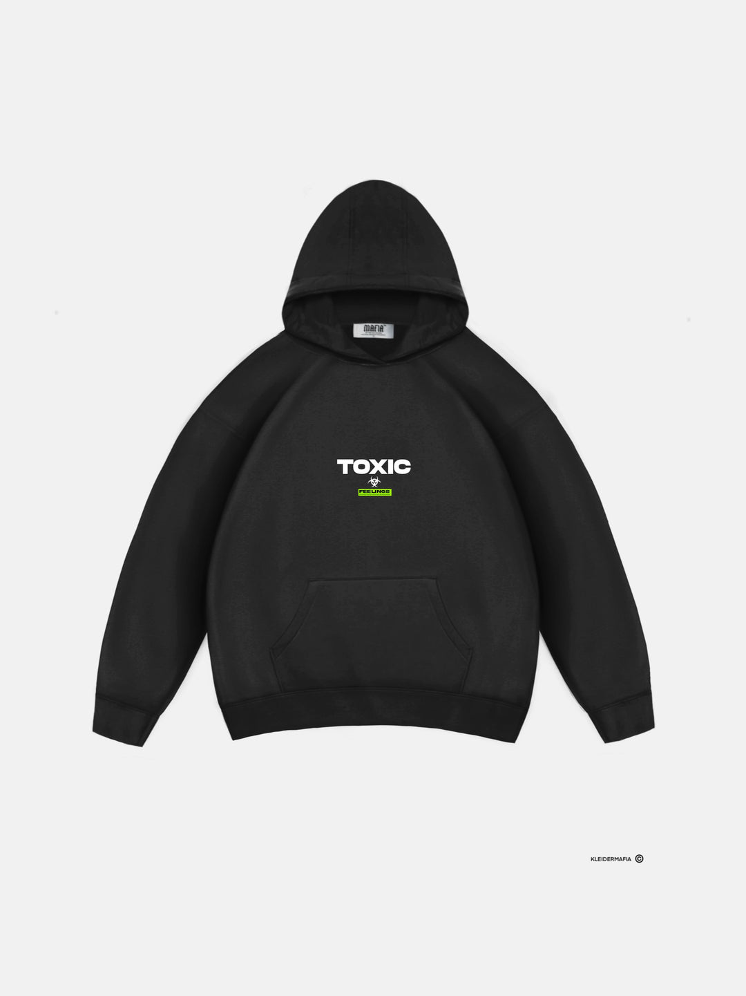 Oversize Toxic Hoodie - Black