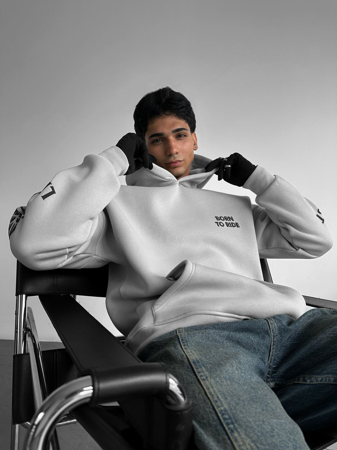 Oversize Ride to Survive Hoodie - Grey