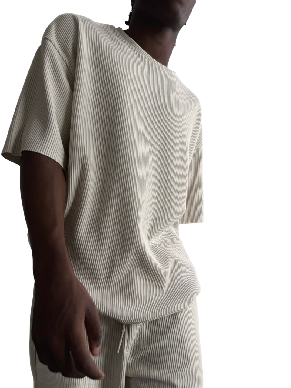 Oversize Cord Tee - Beige