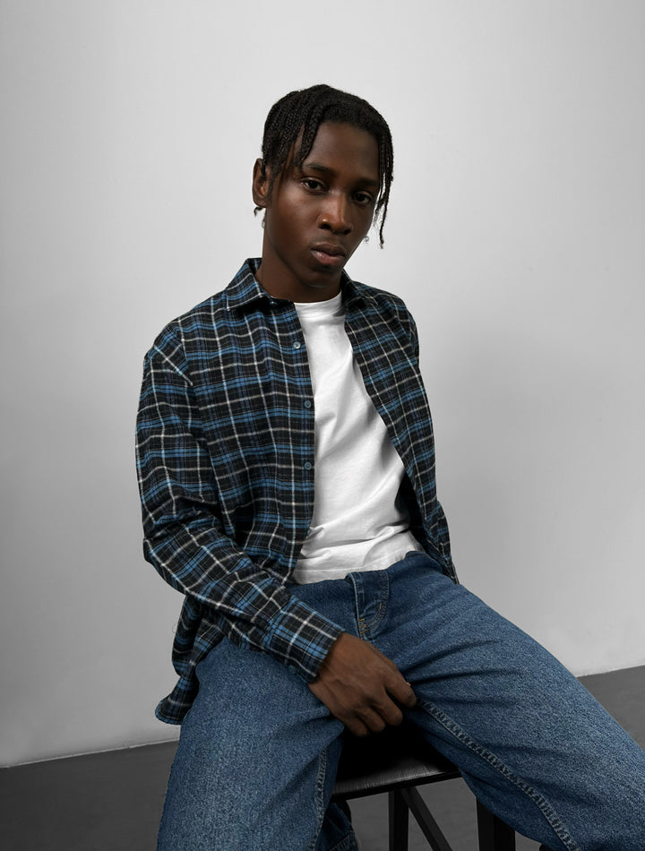 Regular Fit Classic Check Shirt - Sax