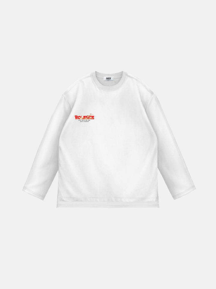 Oversize Violence Sweater - White