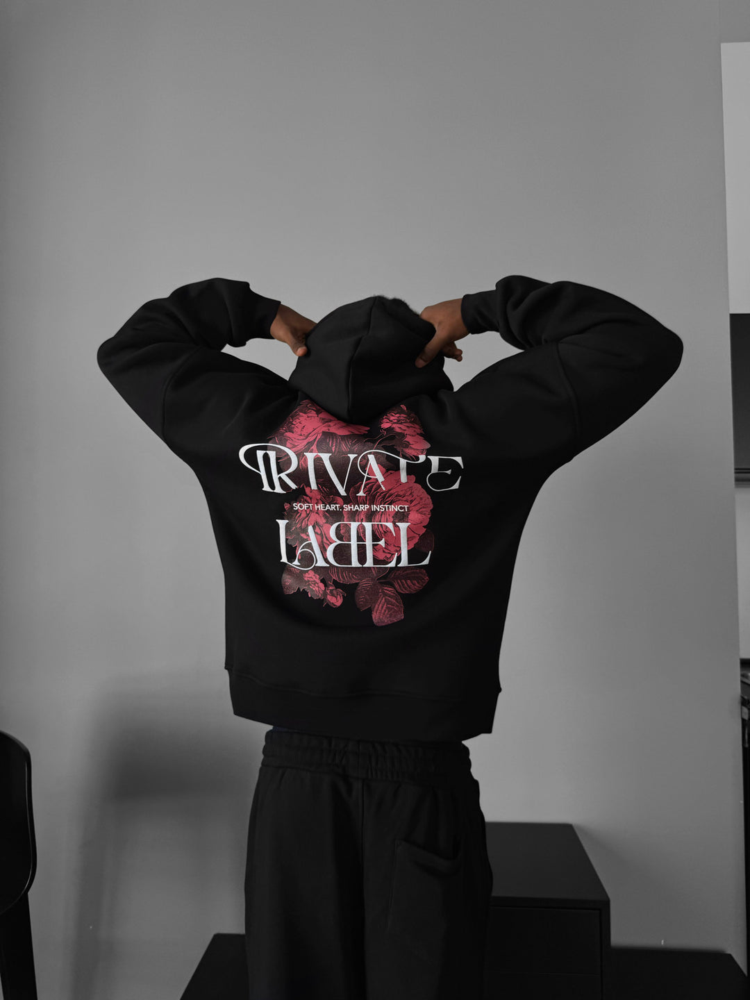 Oversize Private Label Hoodie - Black
