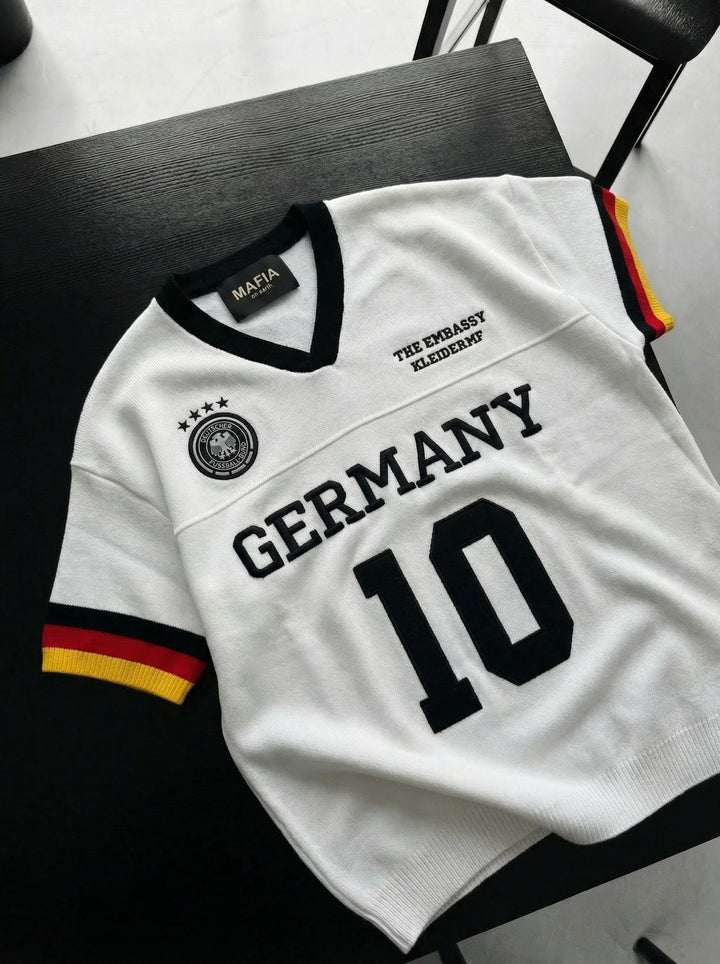 Oversize Germany Knit T-shirt - White
