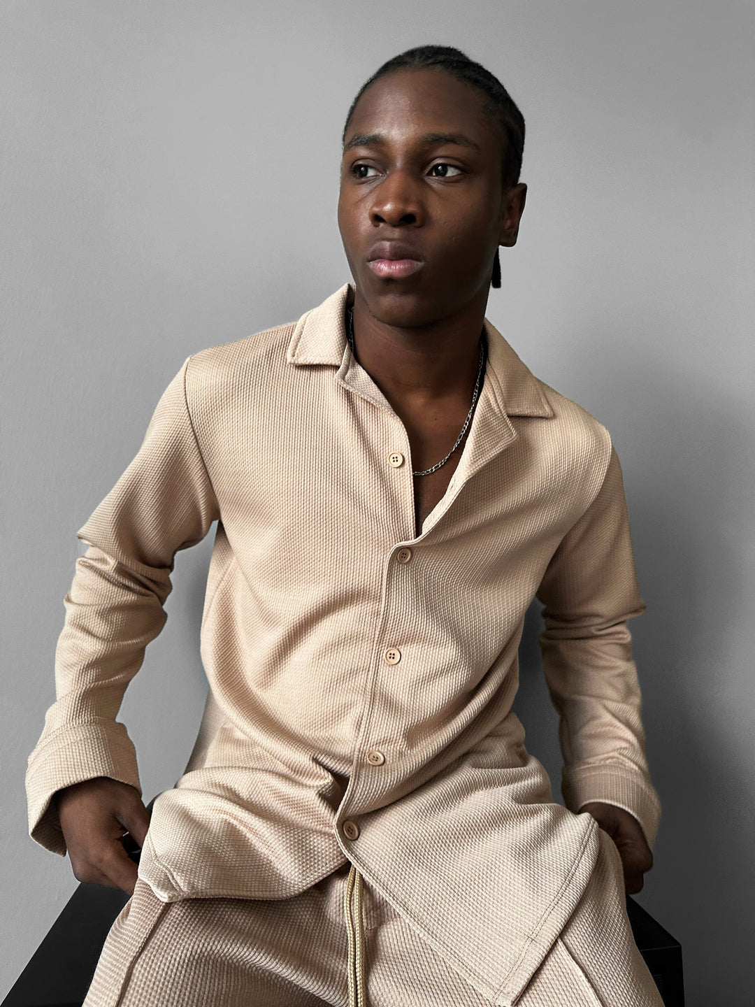 Comfort Suit Shirt - Beige
