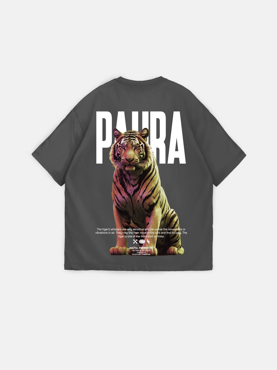Oversize Paura T-shirt - Anthracite