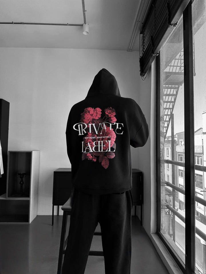 Oversize Private Label Hoodie - Black
