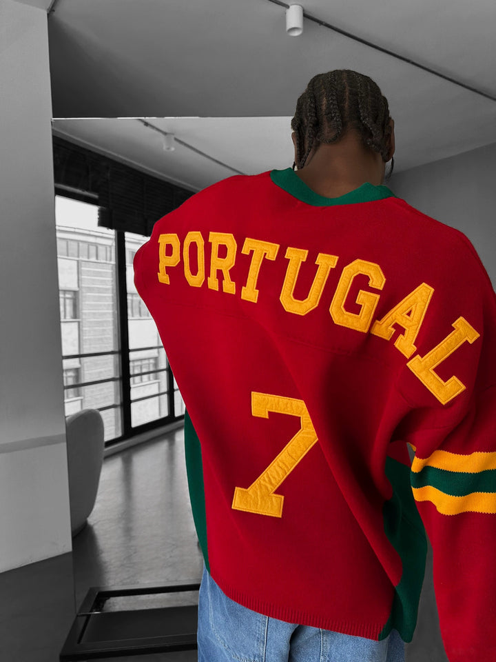 Oversize Portugal Knit Sweatshirt - Bordeaux