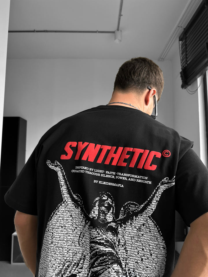 Oversize Synthetic T-shirt - Black