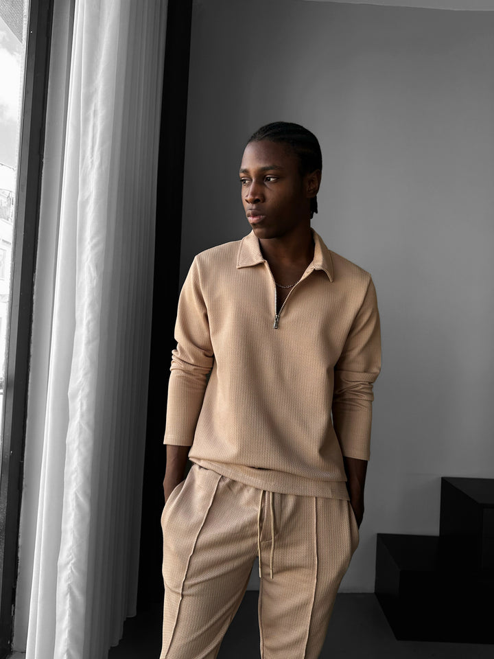 Comfort Suit Polo T-shirt - Beige