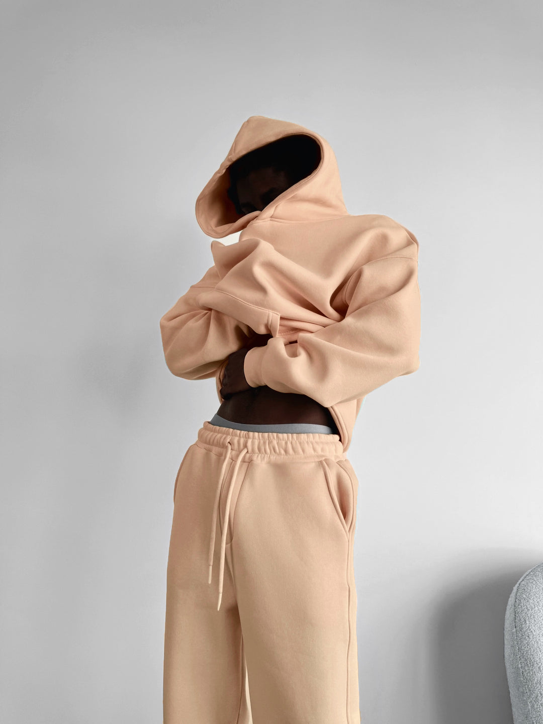 Oversize Basic Hoodie - Peach Fuzz