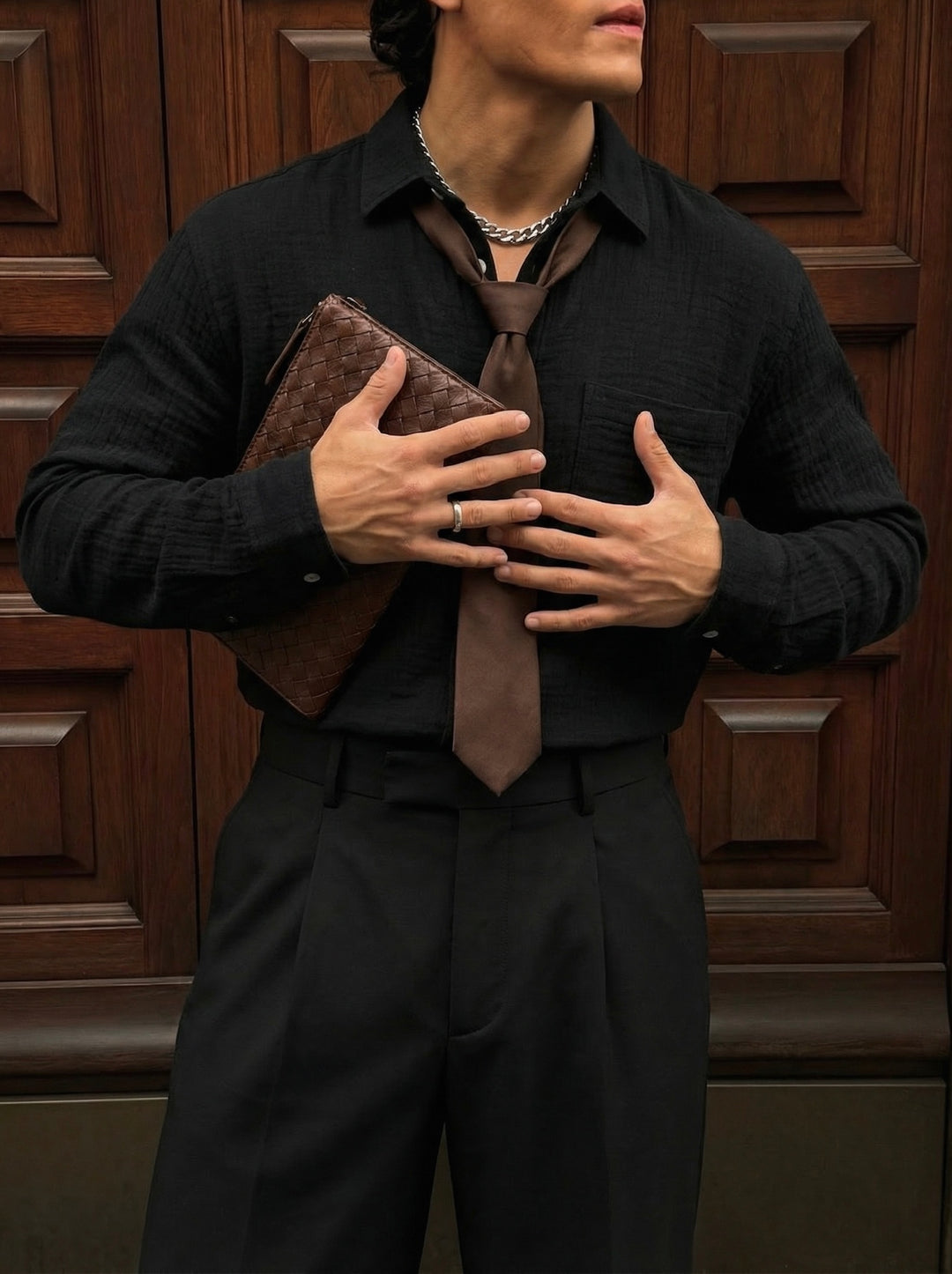Oversize Muslin Shirt - Black