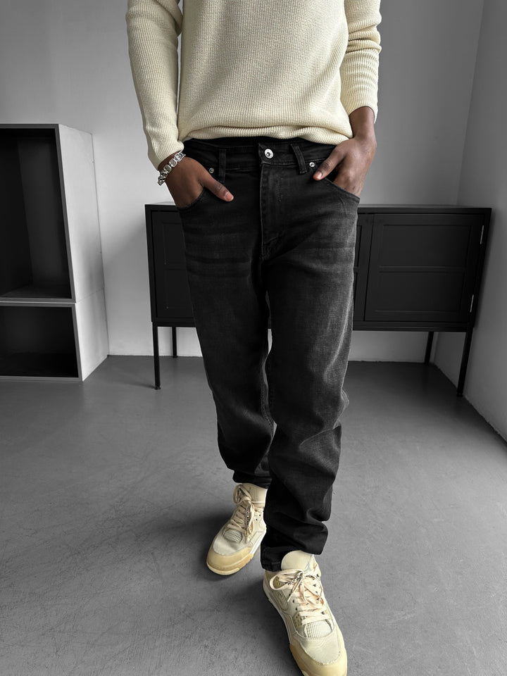 Regular Fit Jeans  - Black
