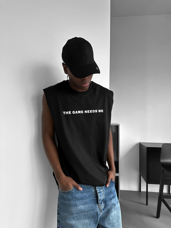 Oversize Game Tanktop - Black